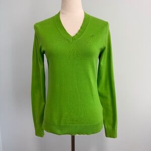 Lilly Pulitzer V- Neck Green Pullover‎ Sweater Size XS